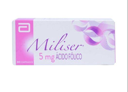 Miliser Acido Folico 5 Mg 30 Comprimidos Farmacias Vivas 3544