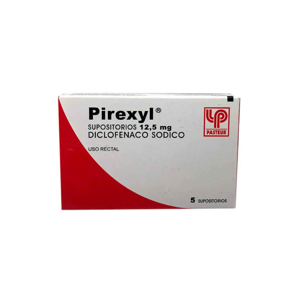 Pirexyl Supositorios 125 Mg Diclofenaco Farmacias Vivas 