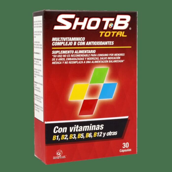 Shot B Total 30 Capsulas – Farmacias Vivas